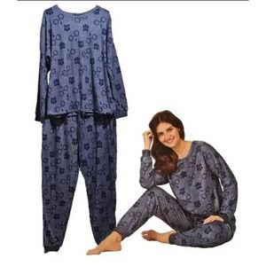 Harry Potter Womens 2 Piece Cozy PJ's Pajama Set Long Sleeve Top Jogger Pants XL
